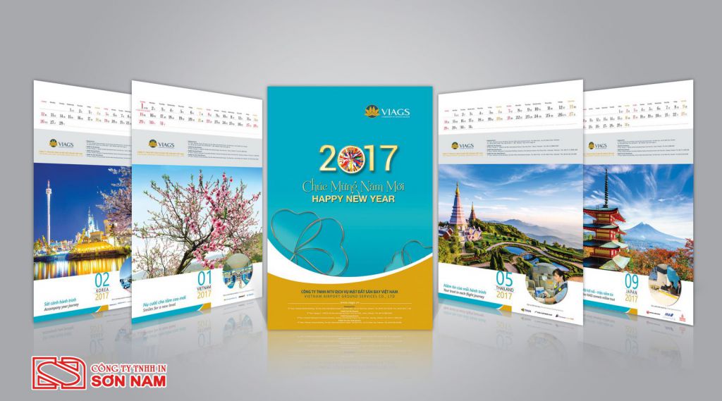Thiết kế lịch độc quyền thiết kế lịch độc quyền thương hiệu tại In Sơn Nam
